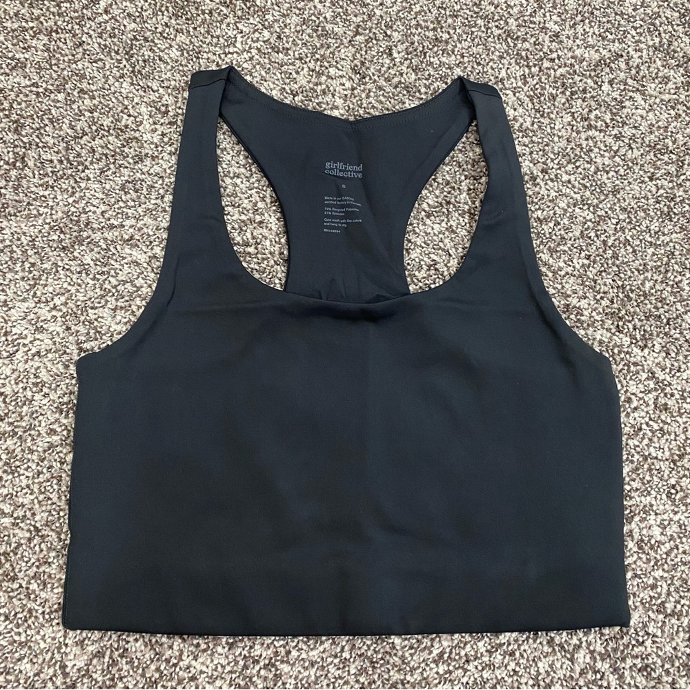 Girlfriend Collective NWOT Black Sports Bra Size Small